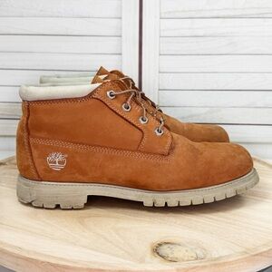 Timberland Nellie Waterproof Nubuck Suede Lace Up Chukka Ankle Boot Tan Women 11